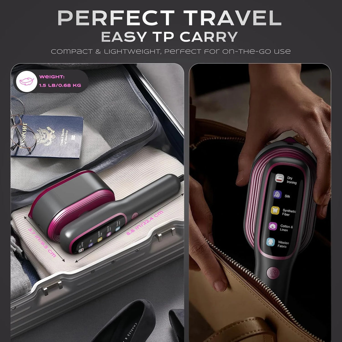 2026 NEW Portable Steam Iron Garment Steamer Portable Mini for Clothes Fast Heating Travel Garment Fabric Handheld Steam Iron