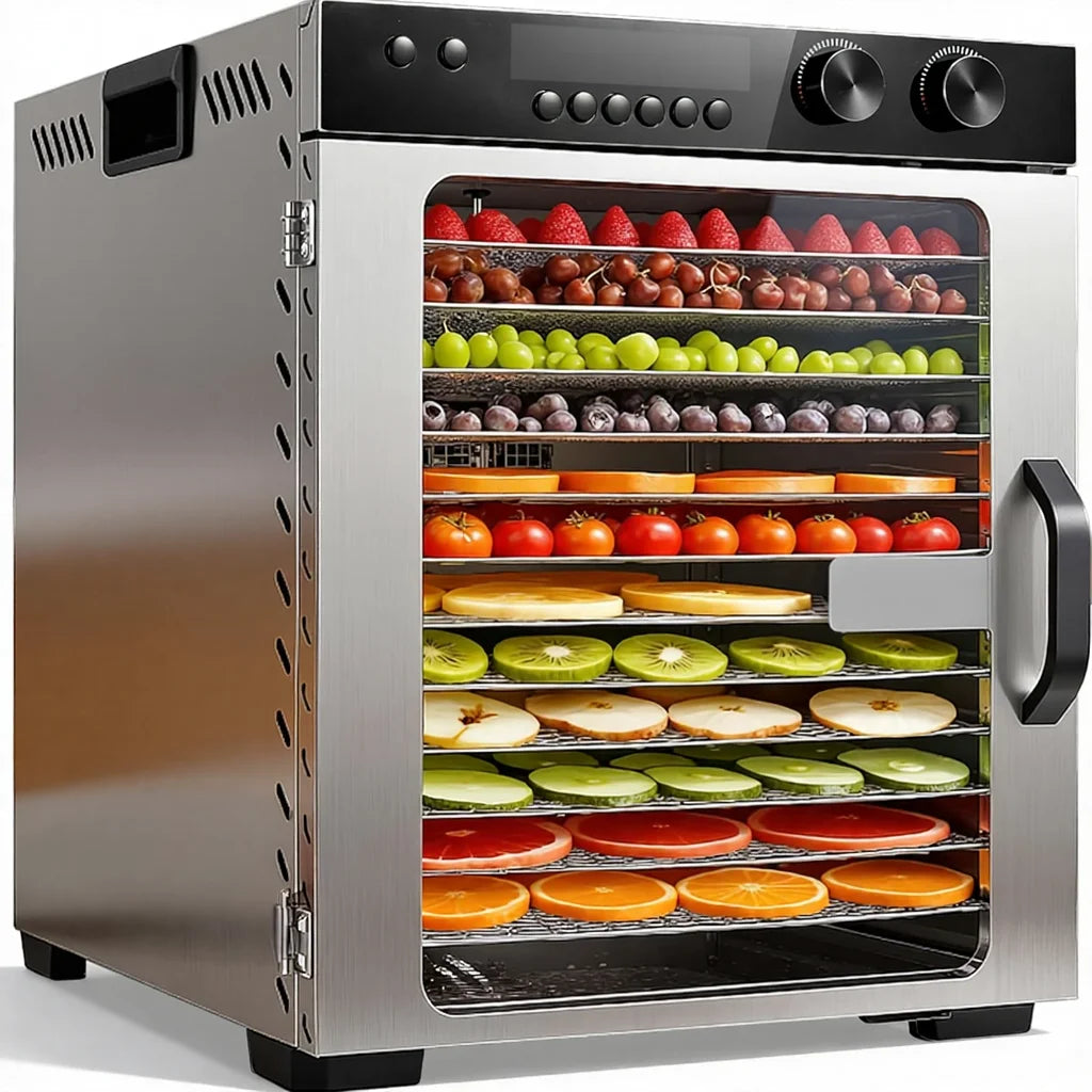 Factory Direct Stainless Steel Food Dehydrator 12 Tray Smart 5 Presets Dryer Machine for Pet Food Dog Treats Fruit Beef Jerky