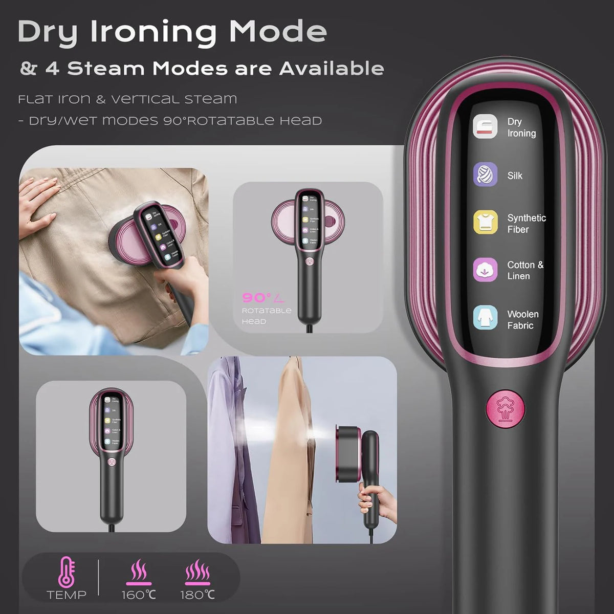 2026 NEW Portable Steam Iron Garment Steamer Portable Mini for Clothes Fast Heating Travel Garment Fabric Handheld Steam Iron