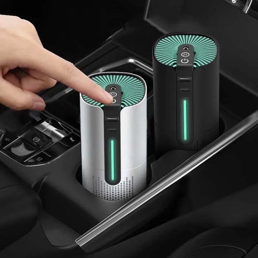 ModoHome™ Smart Car Air Purifier - Negative Ion Smoke Remover & Desktop Freshener with Starry Sky Light